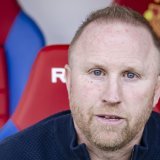 L'entraîneur du LS Ludovic Magnin, ici lors de la demi-finale de la Coupe de Suisse perdue contre Bâle, retrouvera les Rhénans mercredi à Lausanne en Championnat. KEYSTONE/JEAN-CHRISTOPHE BOTT